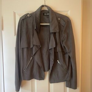 DO+BE Faux Suede Jacket Gray